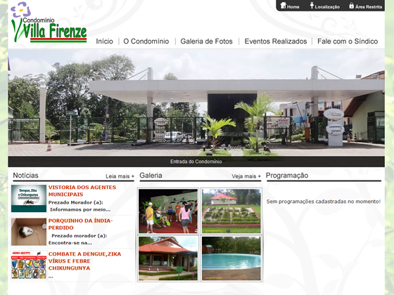 site para condomínio